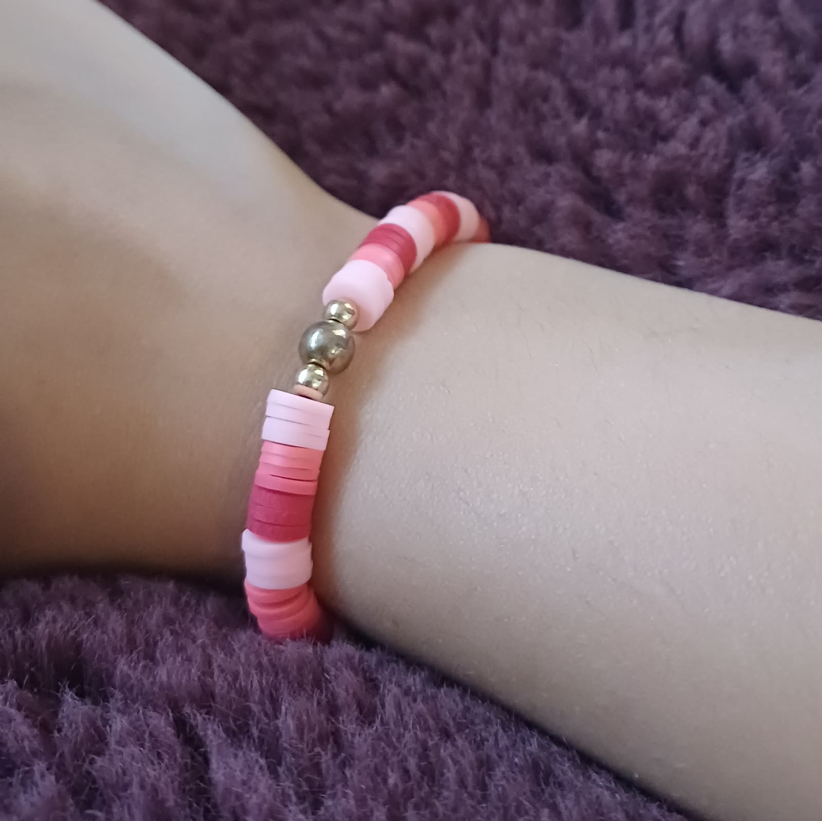 Somrigt Pärlarmband i Rosa